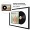 Americanflat 25x16.5 Vinyl Record & Album Art Picture Frame - Includes Double Black and White Mat with Mounting Board - Record Album Frame - Shatter Resistant Glass - Hanging Hardware - Black